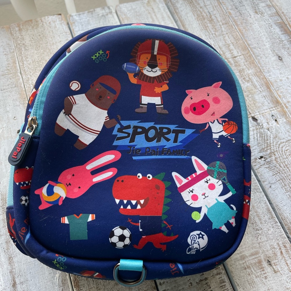JiePai Toddler Kids Backpack Animal Sport Print Preschool Sidesick Harness